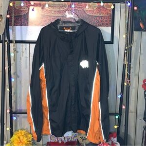 Harley-Davidson Men's 2XL Reflective Rain Jacket Jacket & Packable W/Bag - Used